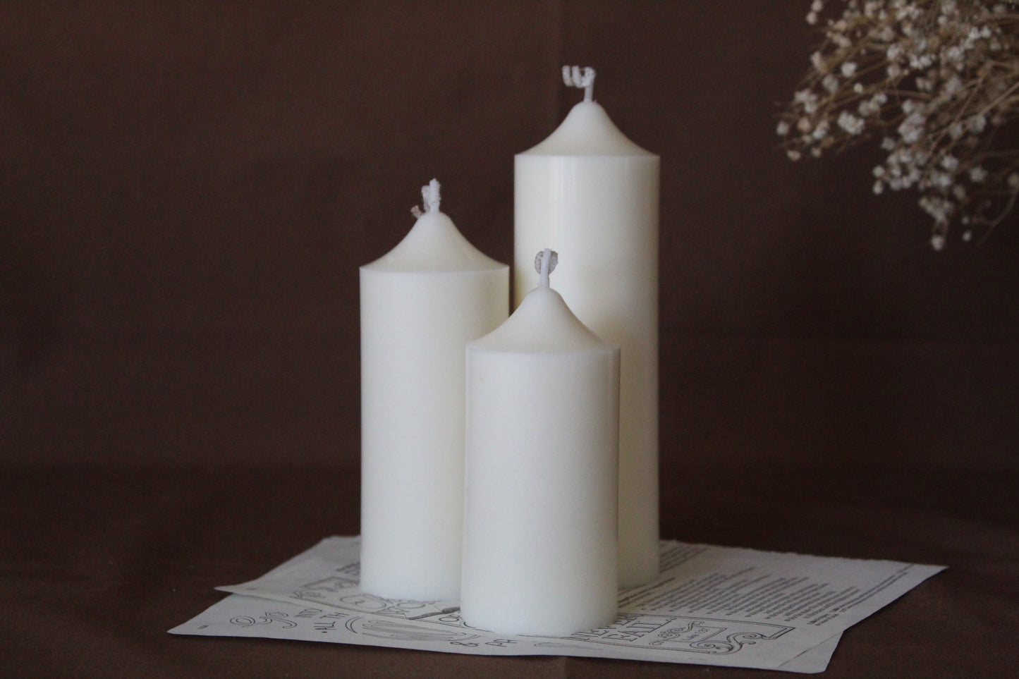 Classic Pillar Candle Set of Three