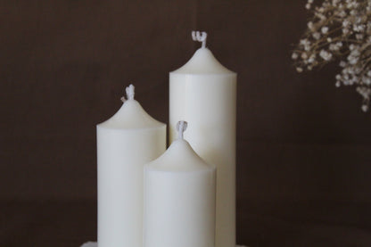 Classic Pillar Candle Set of Three