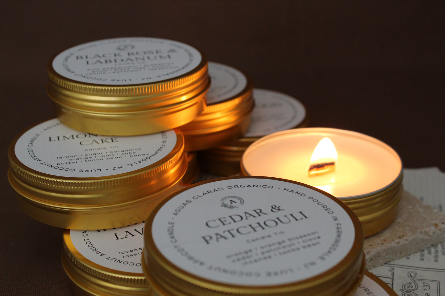 Gold Candle Travel Tin